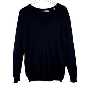 Vince Black V-Neck Pullover Sweater Men's MEDIUM Wool Cashmere Blend